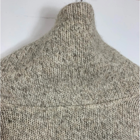 London Fog Oatmeal Wool Shawl Collar Sweater Vintage Knit Pullover Men Small USA - Picture 11 of 12